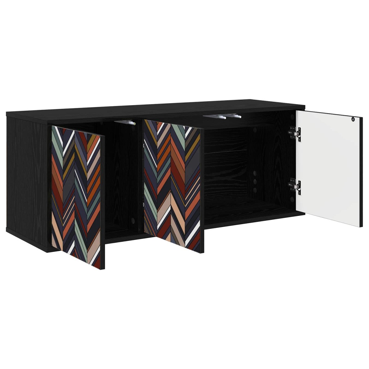 vidaXL Κρεμαστός θρανίο τηλεόρασης OMMEN 102 x 33 x 40 εκ. Μαύρη Δρυς