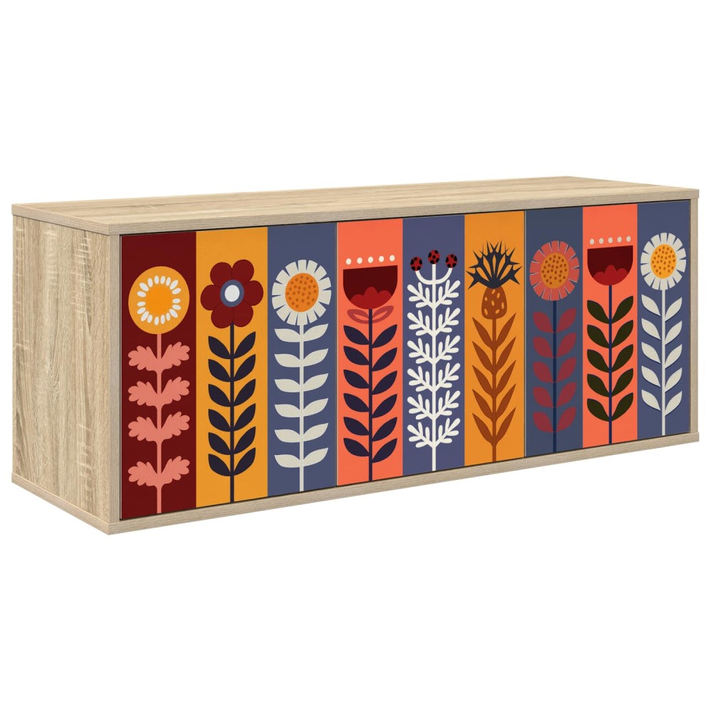vidaXL Κρεμαστός θρανίο τηλεόρασης ESSEN 102 x 33 x 40 εκ. Sonoma Δρυς