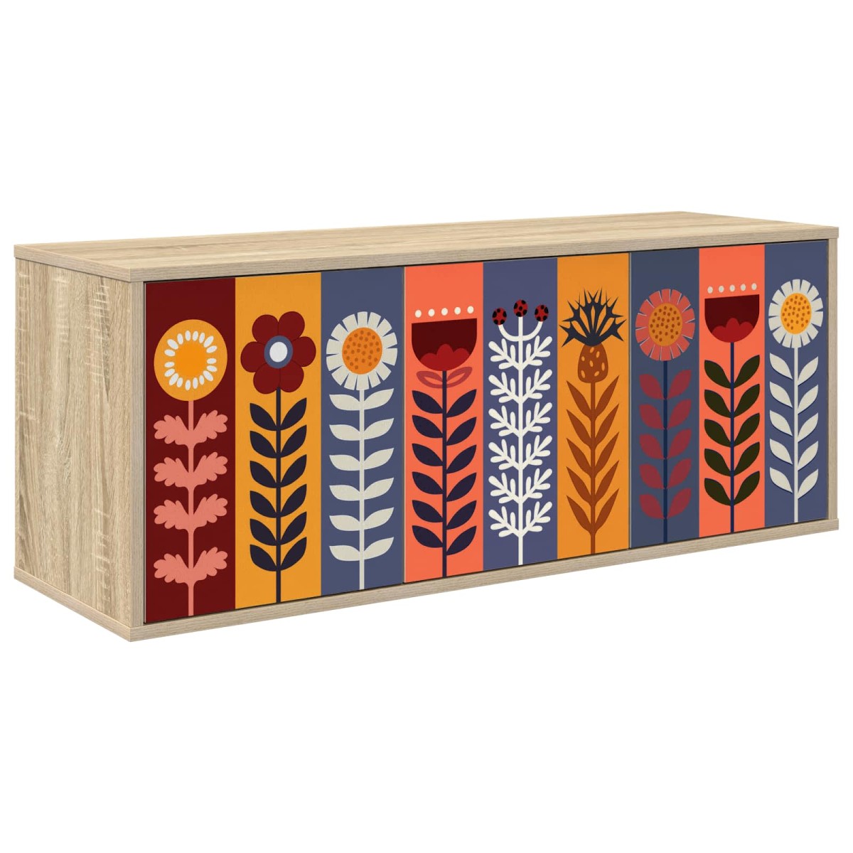 vidaXL Κρεμαστός θρανίο τηλεόρασης ESSEN 102 x 33 x 40 εκ. Sonoma Δρυς