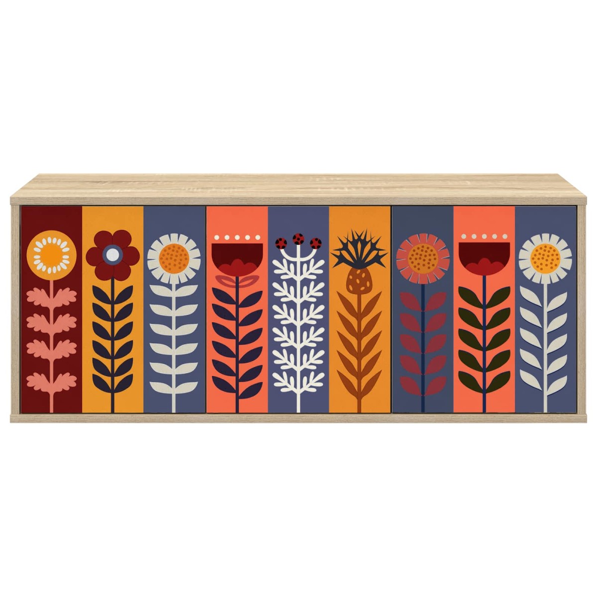 vidaXL Κρεμαστός θρανίο τηλεόρασης ESSEN 102 x 33 x 40 εκ. Sonoma Δρυς