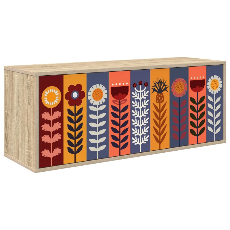 vidaXL Κρεμαστός θρανίο τηλεόρασης ESSEN 102 x 33 x 40 εκ. Sonoma Δρυς
