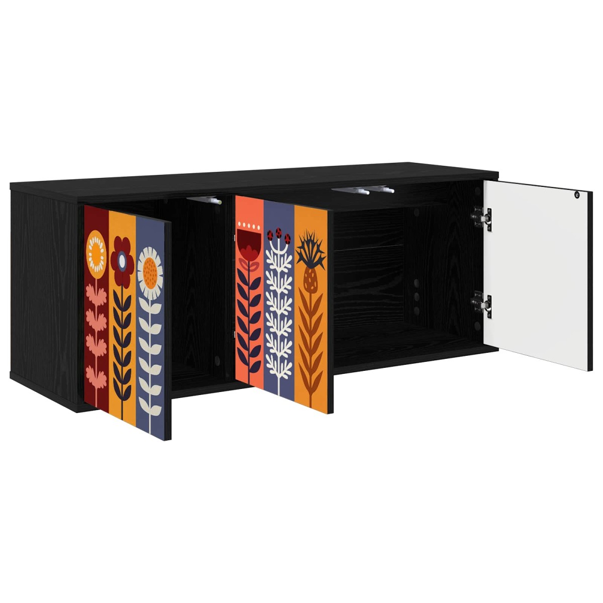 vidaXL Κρεμαστός θρανίο τηλεόρασης ESSEN 102 x 33 x 40 εκ. Μαύρη Δρυς