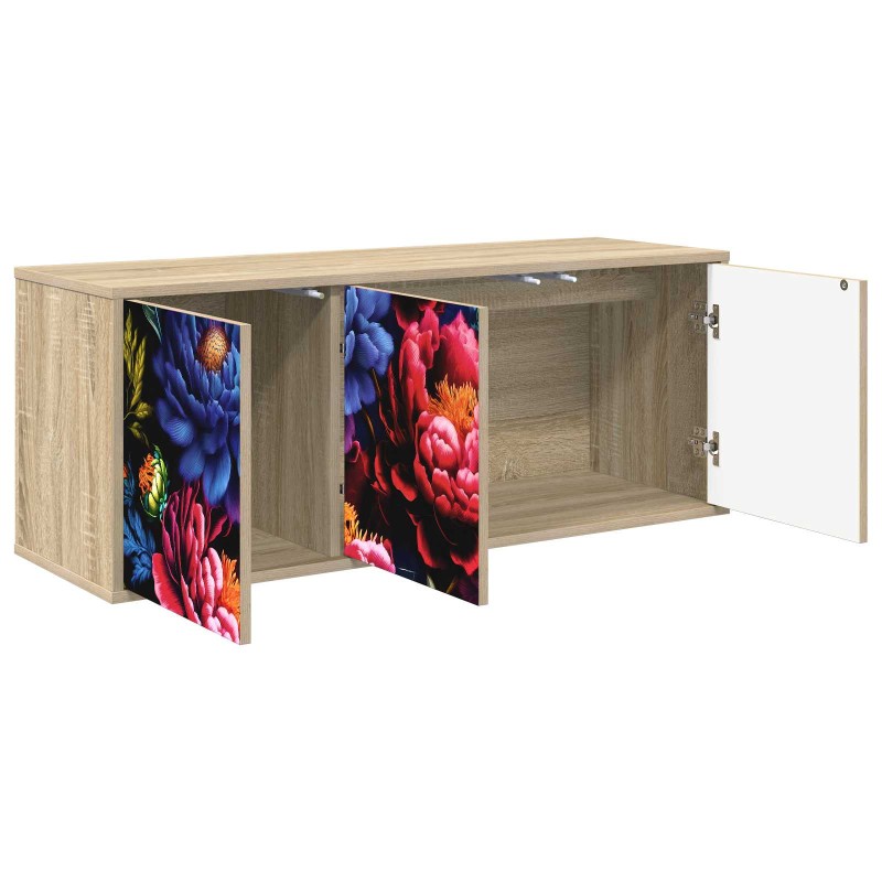vidaXL Κρεμαστός θρανίο τηλεόρασης KIEL 102 x 33 x 40 εκ. Sonoma Δρυς