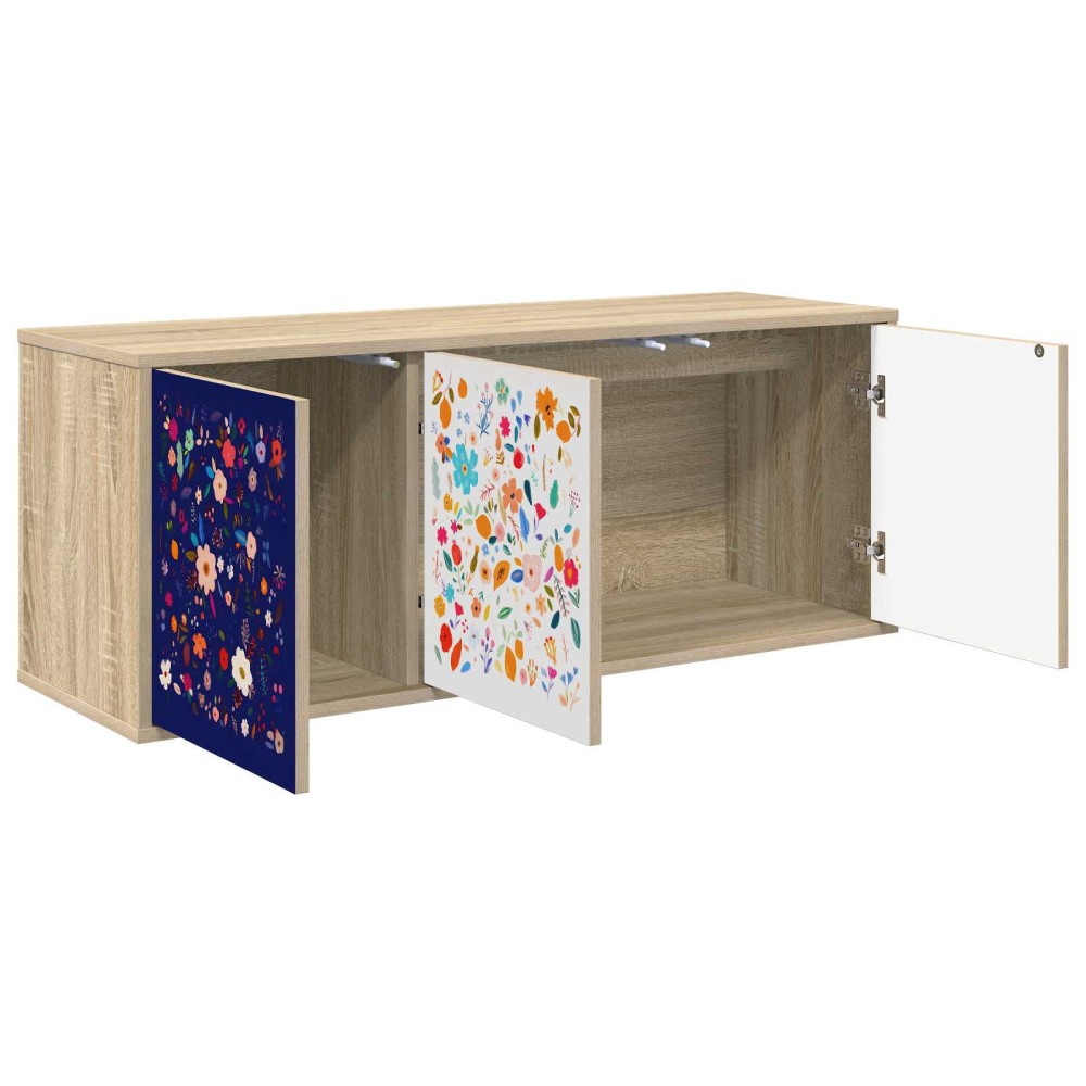 vidaXL Κρεμαστός θρανίο τηλεόρασης MAINZ 102 x 33 x 40 εκ. Sonoma Δρυς