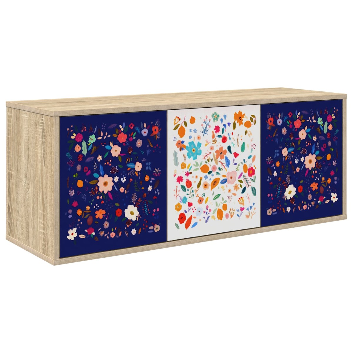 vidaXL Κρεμαστός θρανίο τηλεόρασης MAINZ 102 x 33 x 40 εκ. Sonoma Δρυς