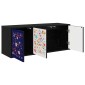 vidaXL Κρεμαστός θρανίο τηλεόρασης MAINZ 102 x 33 x 40 εκ. Μαύρη Δρυς