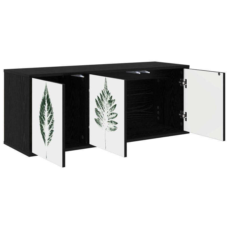 vidaXL Κρεμαστός θρανίο τηλεόρασης HANAU 102 x 33 x 40 εκ. Μαύρη Δρυς