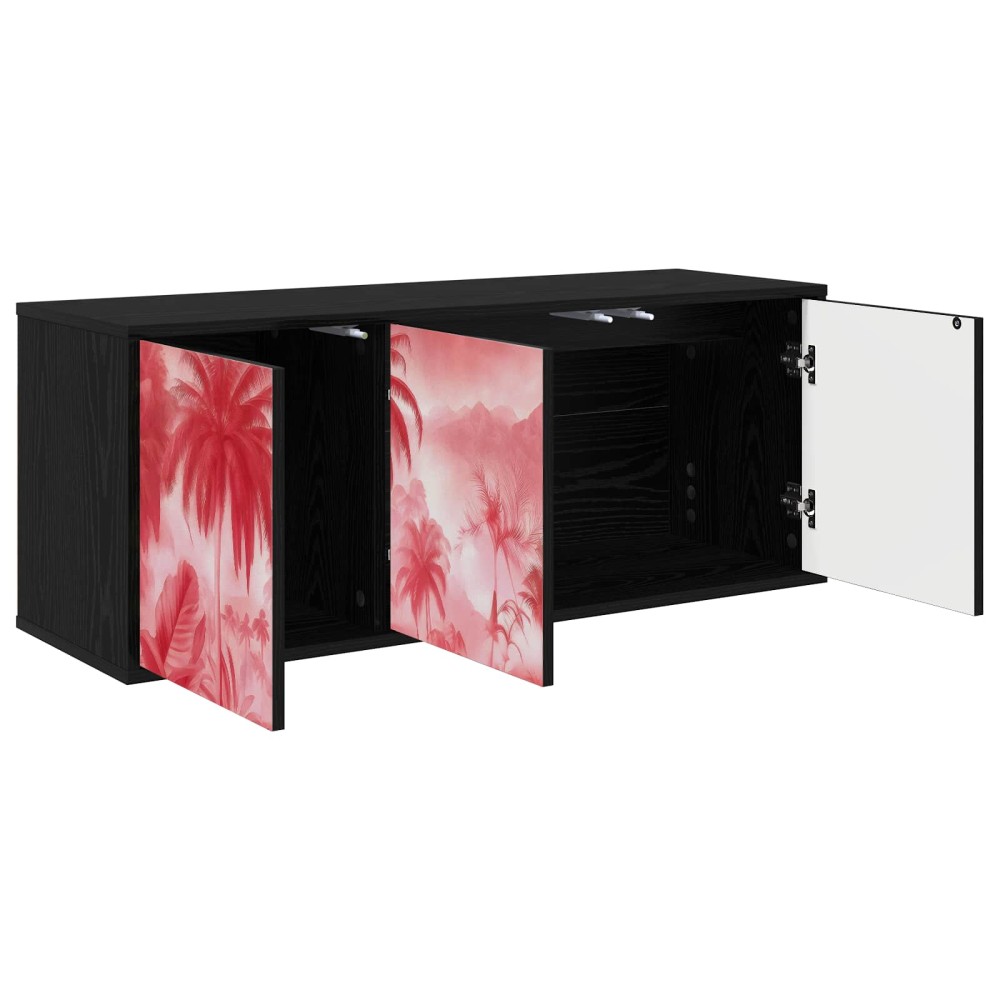 vidaXL Κρεμαστός θρανίο τηλεόρασης AACHEN 102 x 33 x 40 εκ. Μαύρη Δρυς