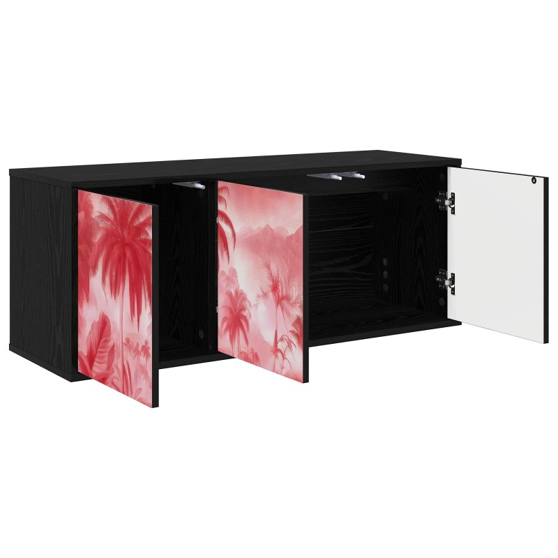vidaXL Κρεμαστός θρανίο τηλεόρασης AACHEN 102 x 33 x 40 εκ. Μαύρη Δρυς
