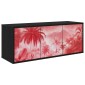 vidaXL Κρεμαστός θρανίο τηλεόρασης AACHEN 102 x 33 x 40 εκ. Μαύρη Δρυς