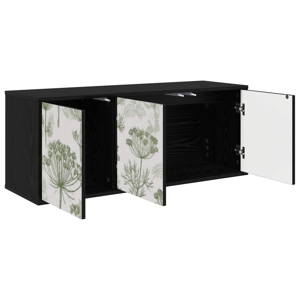 vidaXL Κρεμαστός θρανίο τηλεόρασης GOTHA 102 x 33 x 40 εκ. Μαύρη Δρυς