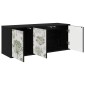 vidaXL Κρεμαστός θρανίο τηλεόρασης GOTHA 102 x 33 x 40 εκ. Μαύρη Δρυς
