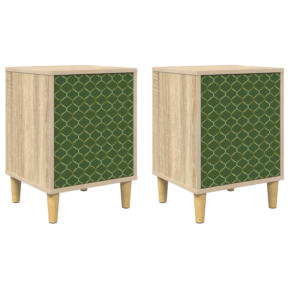 vidaXL Κομοδίνο GELEEN 2 τμχ. Sonoma Δρυς 36 x 33 x 50 εκ.
