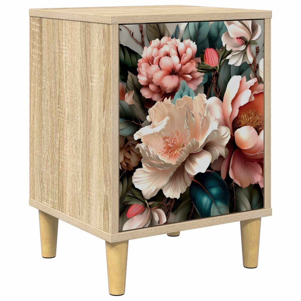 vidaXL Κομοδίνο BORNE Sonoma Δρυς 36 x 33 x 50 εκ. Επεξεργασμένο Ξύλο