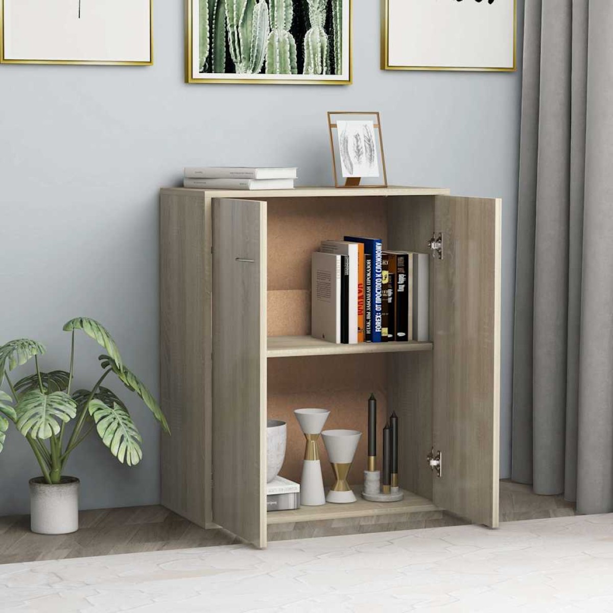 vidaXL Ντουλάπι Sonoma Δρυς 60 x 30 x 75 εκ. από Μοριοσανίδα