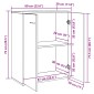 vidaXL Ντουλάπι Sonoma Δρυς 60 x 30 x 75 εκ. από Μοριοσανίδα