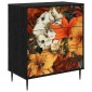 vidaXL Κουτί με συρτάρια GENNEP Σχέδιο κρίνος 66 x 36,5 x 76 εκ.