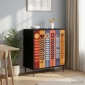vidaXL Κουτί με συρτάρια ESSEN Σχέδιο με ηλιοτρόπια 66 x 36,5 x 76 εκ.