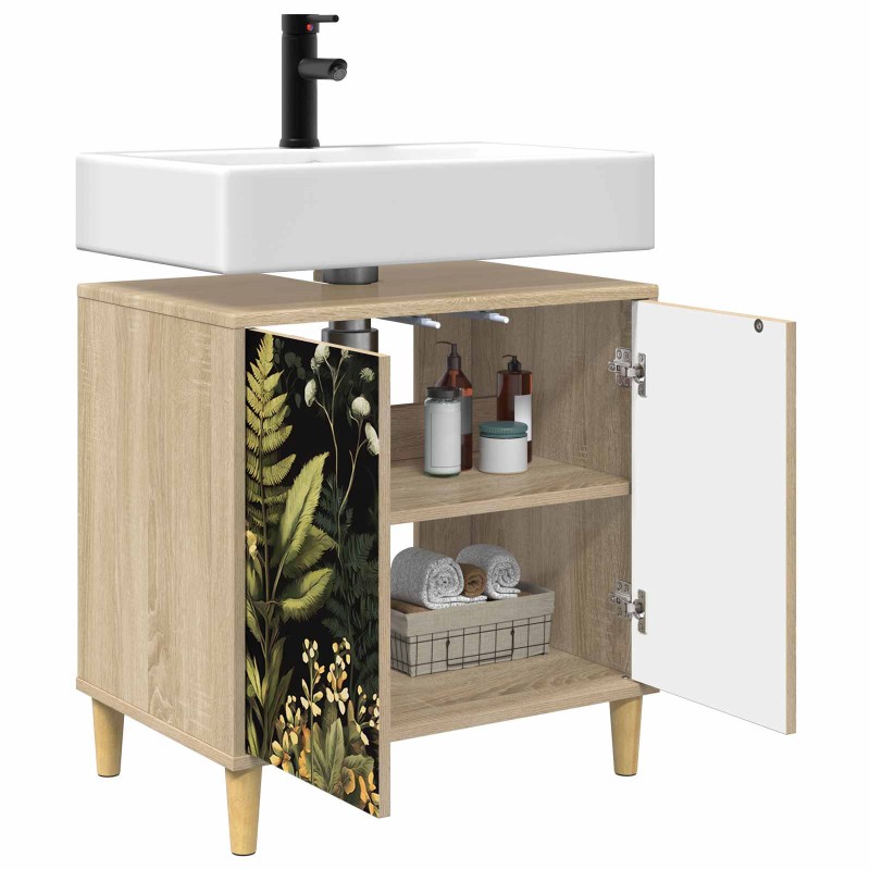 vidaXL Ντουλάπι Μπάνιου RHENEN Sonoma 60 x 40 x 60 εκ