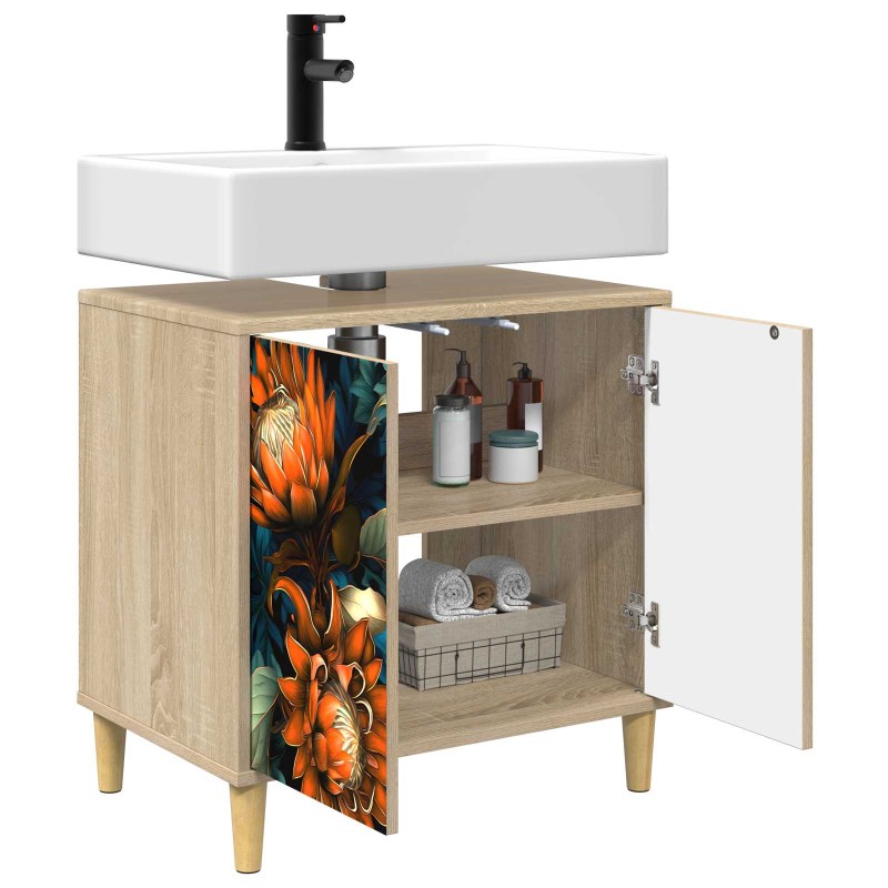 vidaXL Ντουλάπι Μπάνιου LOCHEM Sonoma 60 x 40 x 60 εκ