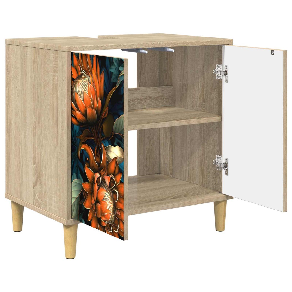 vidaXL Ντουλάπι Μπάνιου LOCHEM Sonoma 60 x 40 x 60 εκ