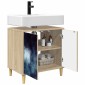 vidaXL Ντουλάπι Μπάνιου RAALTE Sonoma 60 x 40 x 60 εκ