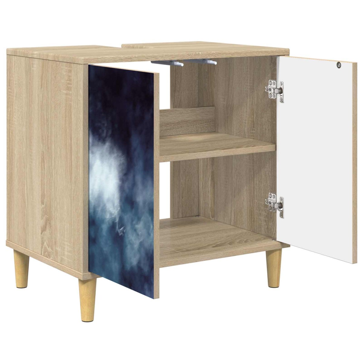 vidaXL Ντουλάπι Μπάνιου RAALTE Sonoma 60 x 40 x 60 εκ