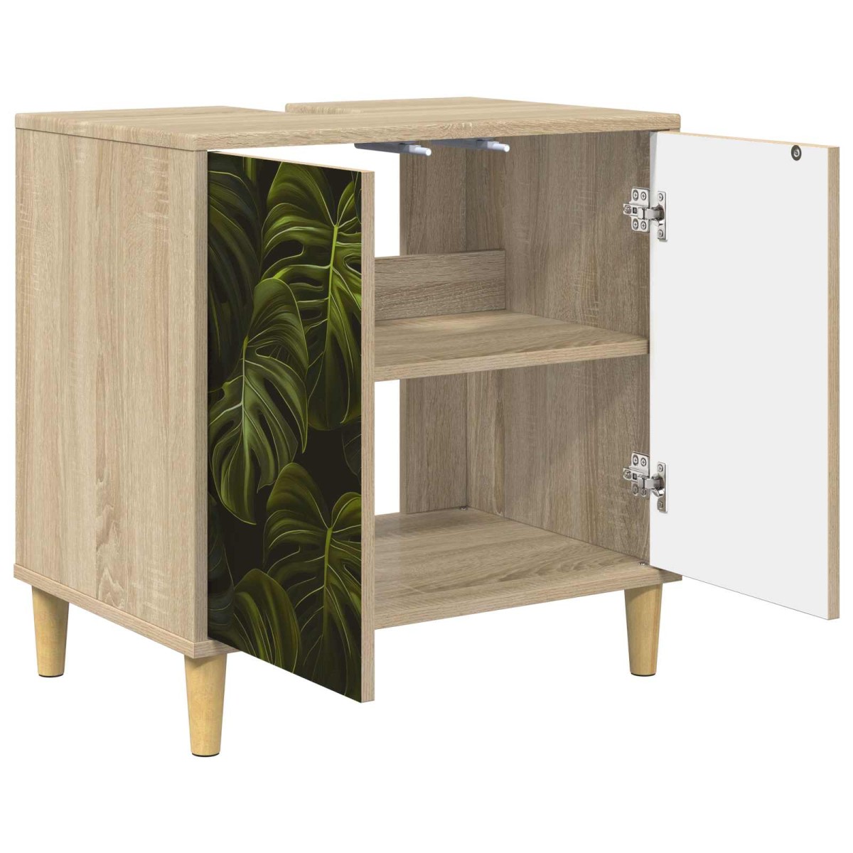 vidaXL Ντουλάπι Μπάνιου ELBURG Sonoma 60 x 40 x 60 εκ