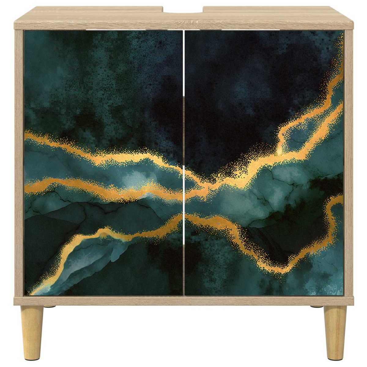 vidaXL Ντουλάπι Μπάνιου WIJHE Sonoma 60 x 40 x 60 εκ