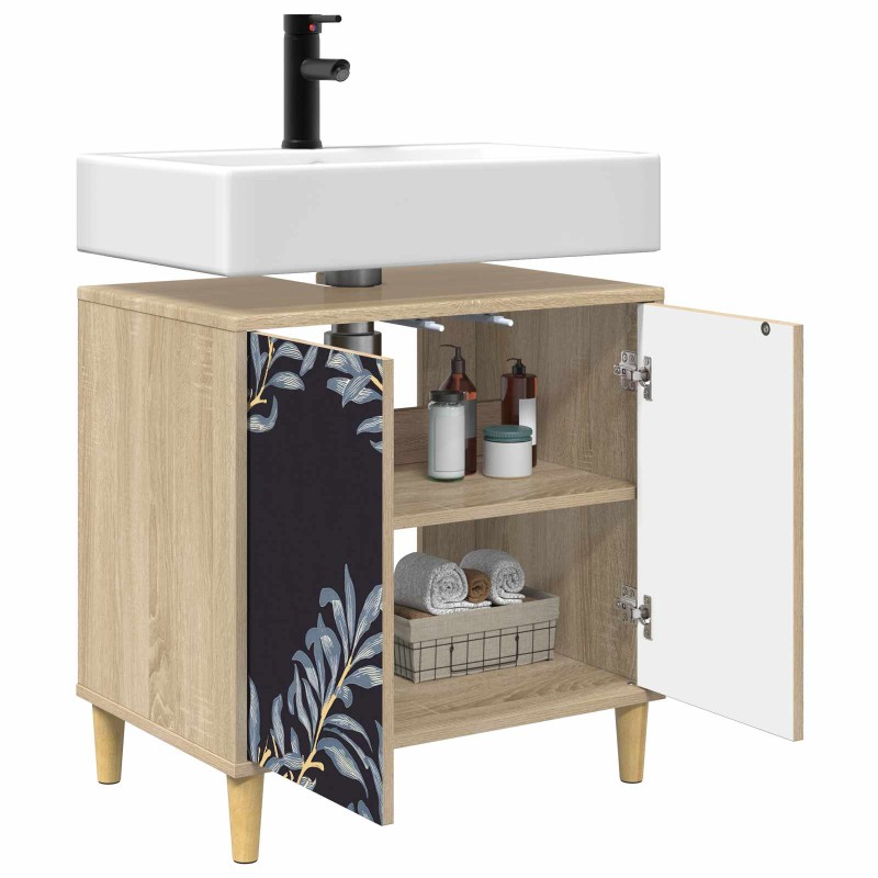 vidaXL Ντουλάπι Μπάνιου DOKKUM Sonoma 60 x 40 x 60 εκ