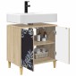 vidaXL Ντουλάπι Μπάνιου DOKKUM Sonoma 60 x 40 x 60 εκ