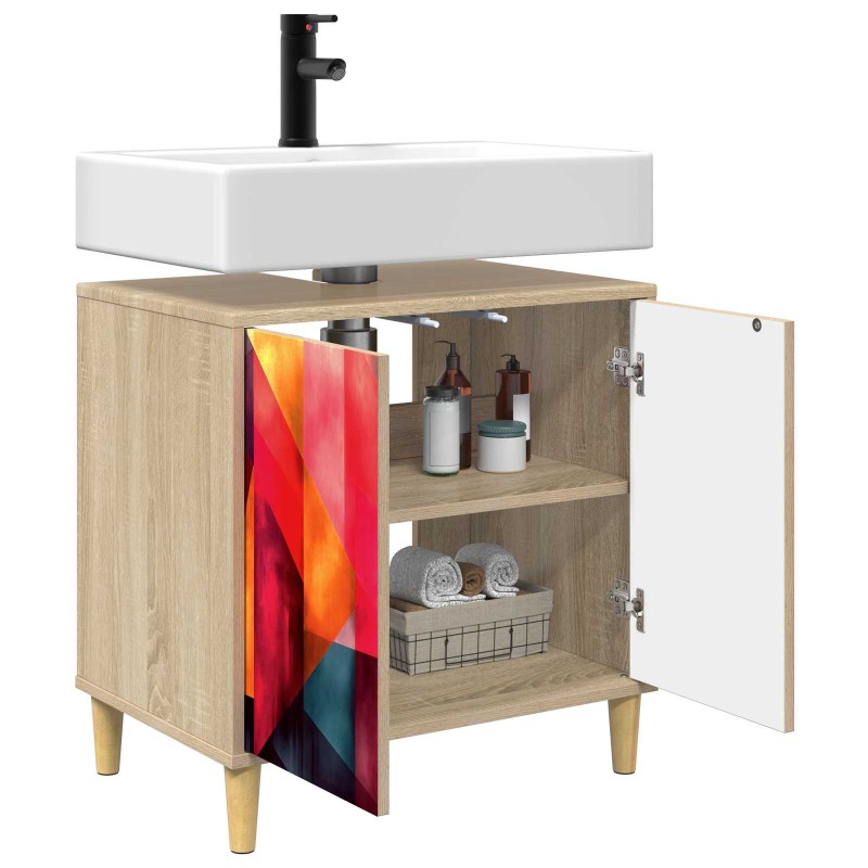 vidaXL Ντουλάπι Μπάνιου HEESCH Sonoma 60 x 40 x 60 εκ