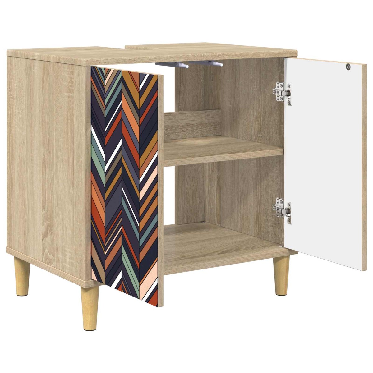 vidaXL Ντουλάπι Μπάνιου OMMEN Sonoma 60 x 40 x 60 εκ