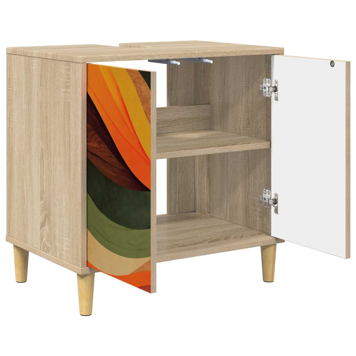 vidaXL Ντουλάπι Μπάνιου BONN Sonoma 60 x 40 x 60 εκ Επεξεργασμένο Ξύλο