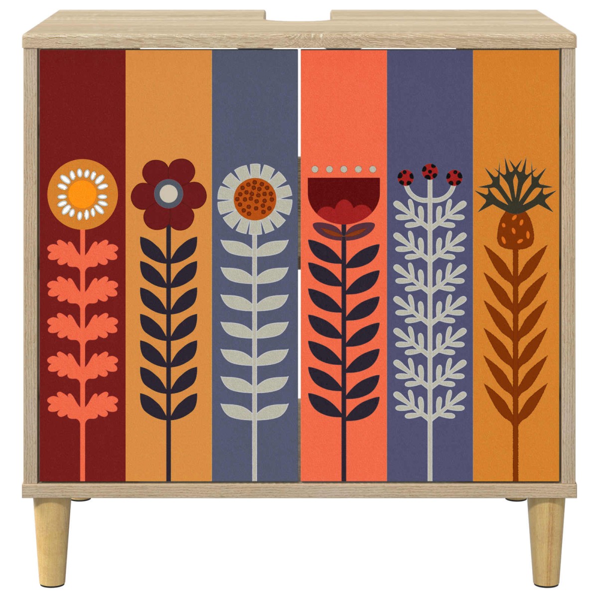 vidaXL Ντουλάπι Μπάνιου ESSEN Sonoma 60 x 40 x 60 εκ