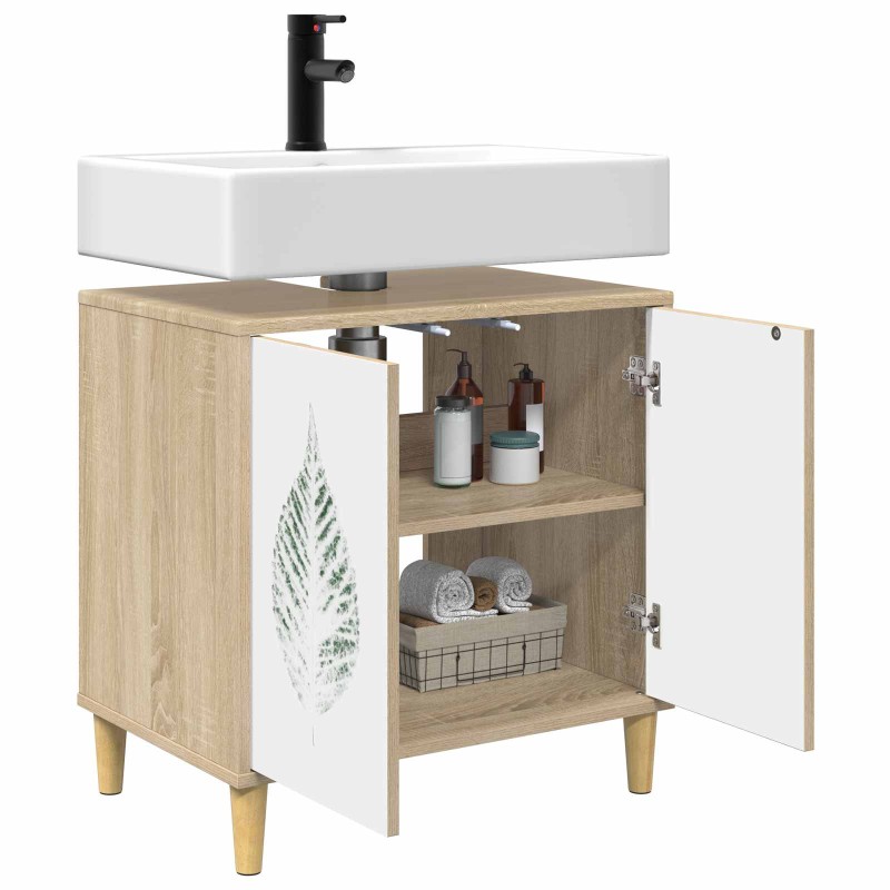 vidaXL Ντουλάπι Μπάνιου HANAU Sonoma 60 x 40 x 60 εκ