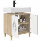vidaXL Ντουλάπι Μπάνιου HANAU Sonoma 60 x 40 x 60 εκ