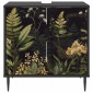 vidaXL Ντουλάπι Μπάνιου RHENEN Μαύρη Δρυς 60 x 40 x 61 εκ