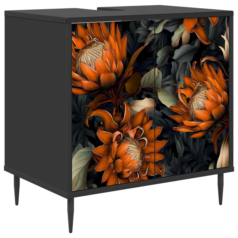vidaXL Ντουλάπι Μπάνιου LOCHEM Μαύρη Δρυς 60 x 40 x 61 εκ