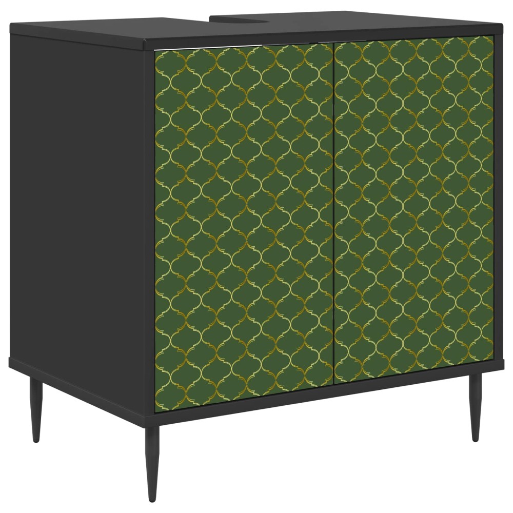 vidaXL Ντουλάπι Μπάνιου GELEEN Μαύρη Δρυς 60 x 40 x 61 εκ