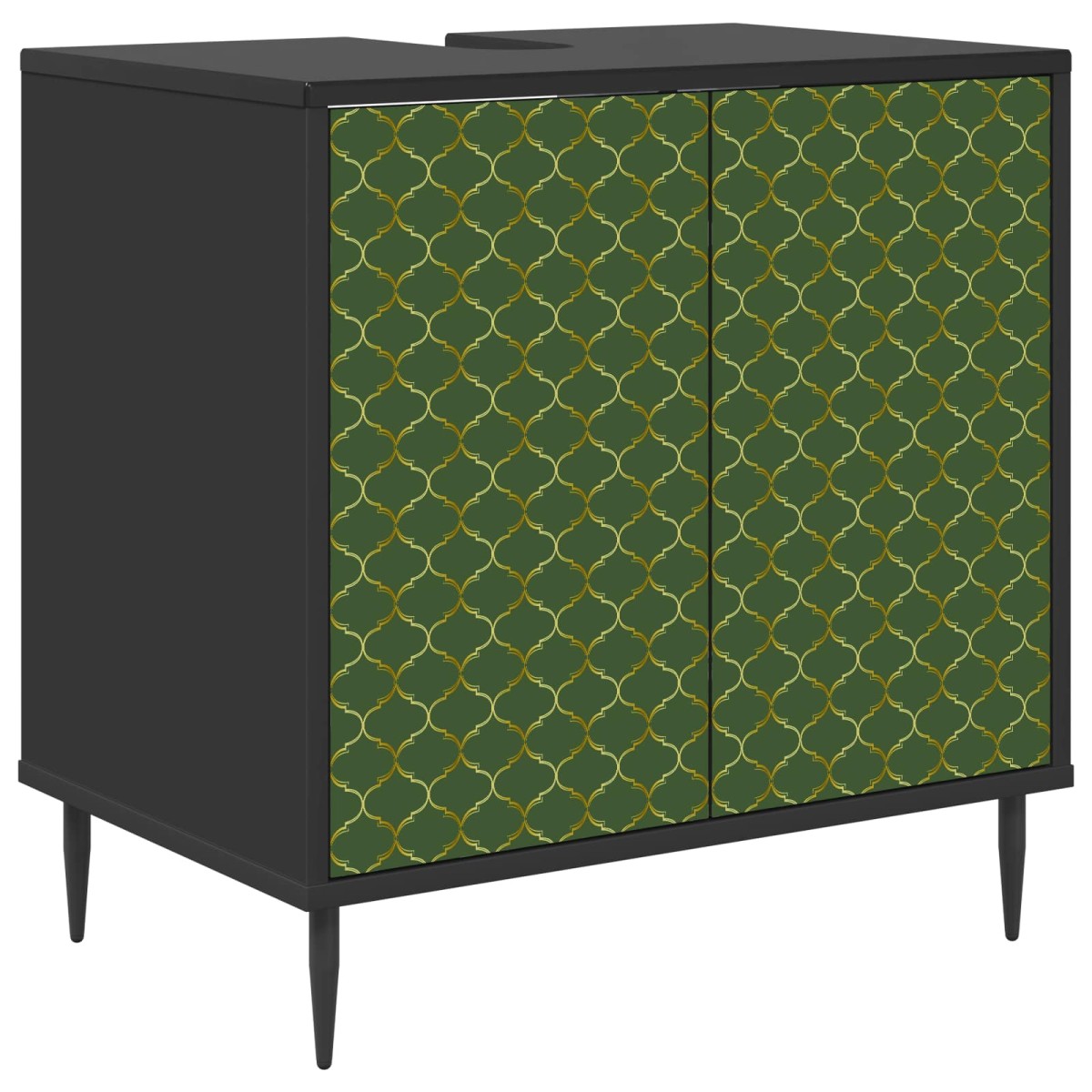 vidaXL Ντουλάπι Μπάνιου GELEEN Μαύρη Δρυς 60 x 40 x 61 εκ