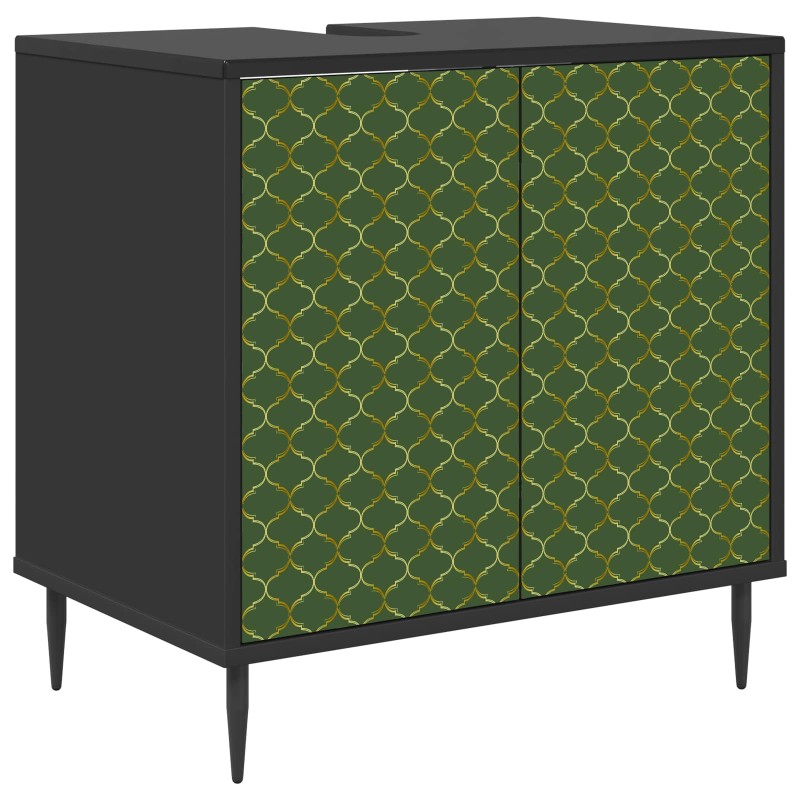 vidaXL Ντουλάπι Μπάνιου GELEEN Μαύρη Δρυς 60 x 40 x 61 εκ