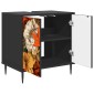 vidaXL Ντουλάπι Μπάνιου GENNEP Μαύρη Δρυς 60 x 40 x 61 εκ