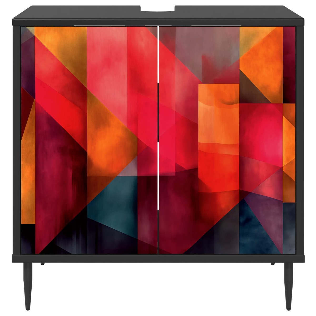 vidaXL Ντουλάπι Μπάνιου HEESCH Μαύρη Δρυς 60 x 40 x 61 εκ