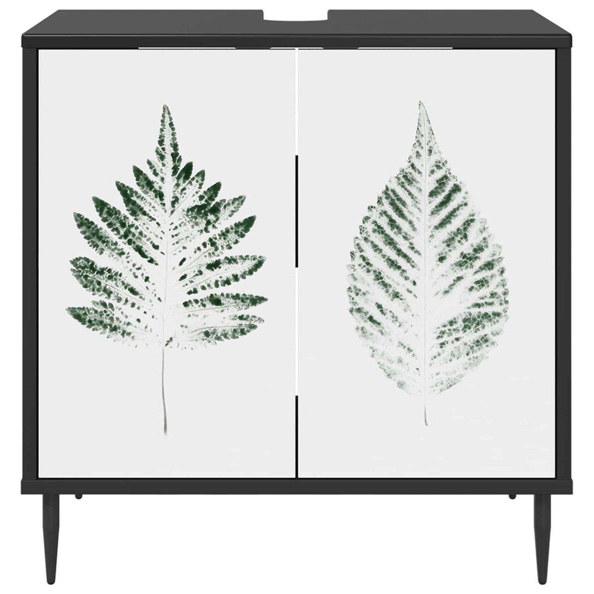 vidaXL Ντουλάπι Μπάνιου HANAU Μαύρη Δρυς 60 x 40 x 61 εκ