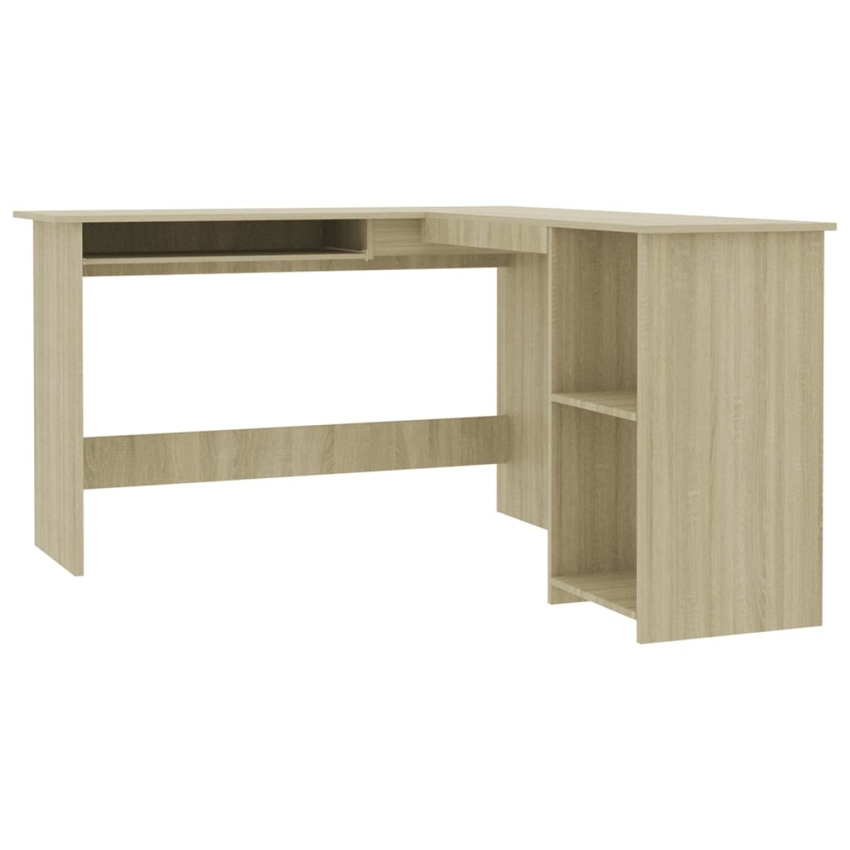 vidaXL Γραφείο Γωνιακό Sonoma Δρυς 120 x 140 x 75 εκ. από Μοριοσανίδα