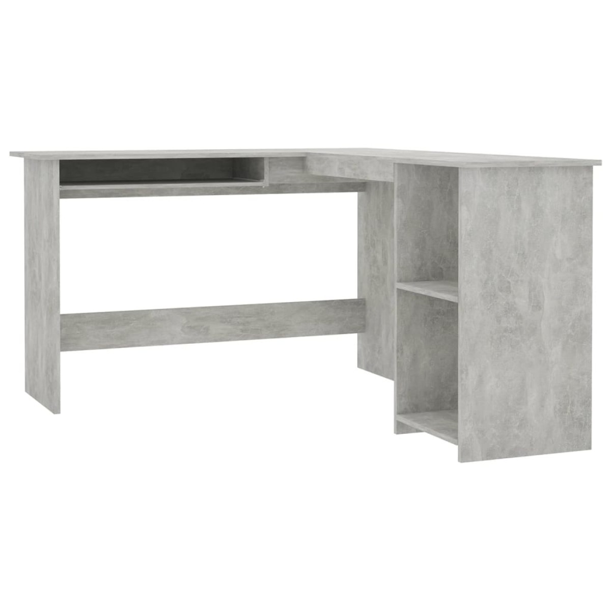 vidaXL Γραφείο Γωνιακό Γκρι Σκυροδέματος 120x140x75 εκ. Μοριοσανίδα