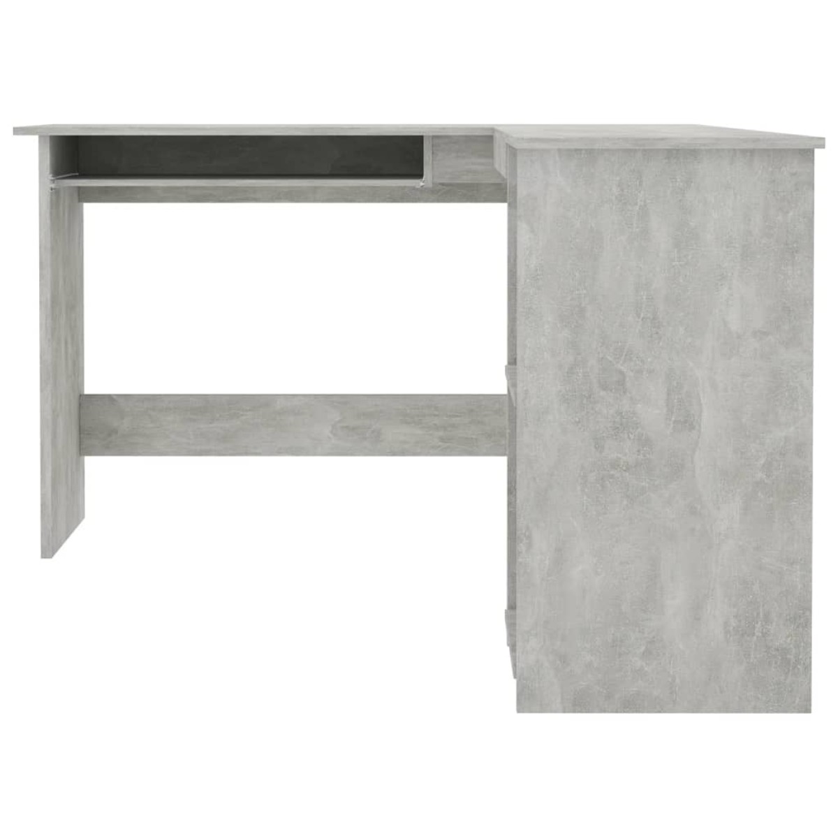 vidaXL Γραφείο Γωνιακό Γκρι Σκυροδέματος 120x140x75 εκ. Μοριοσανίδα