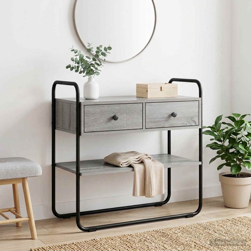 vidaXL Τραπέζι κονσόλας Γκρι Sonoma 100 x 40 x 75 cm