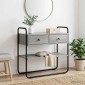 vidaXL Τραπέζι κονσόλας Γκρι Sonoma 100 x 40 x 75 cm